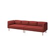 LILLEHEM - Sofa modular 4 dudukan, Gunnared/cokelat kemerahan kayu