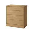TONSTAD - Chest of 4 drawers, oak veneer, 82x47x90 cm
