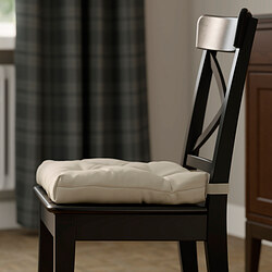 MALINDA - Chair cushion, light beige, 40/35x38x7 cm