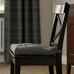 MALINDA - Chair cushion, grey, 40/35x38x7 cm