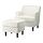 ROCKSJÖN - armchair with footstool, Blekinge white | IKEA Indonesia - PE922650_S1