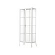 MILSBO - Glass-door cabinet, white, 73x175 cm