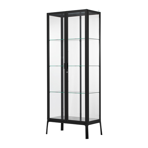 Milsbo Glass Door Cabinet Anthracite Ikea Indonesia