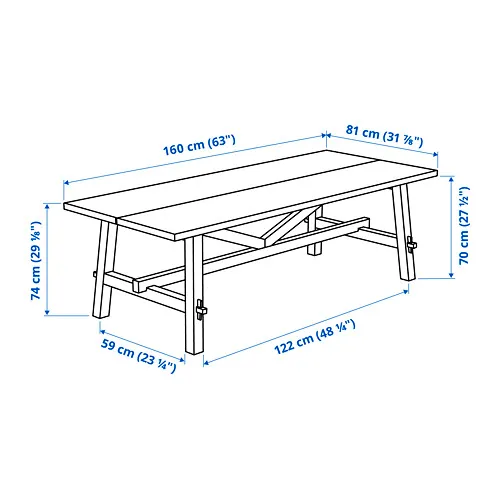 SKOGSTA Measurement Illustration