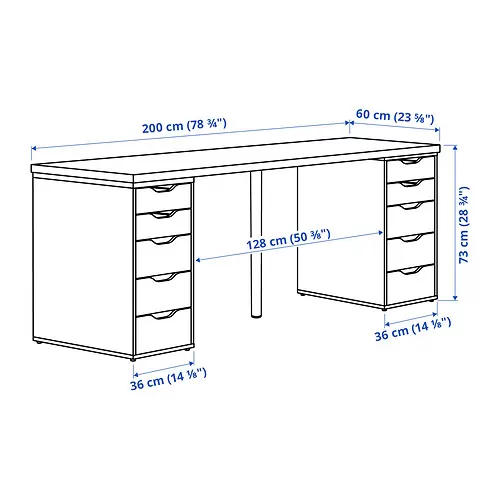 ALEX/LAGKAPTEN Measurement Illustration