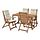NÄMMARÖ - meja+4 kursi recliner, l.ruang, diwarnai cokelat muda/Kuddarna krem | IKEA Indonesia - PE883468_S1