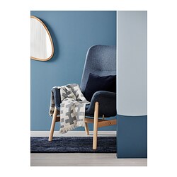 VEDBO - High-back armchair, Gunnared blue