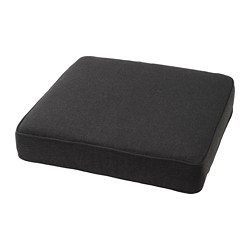 JÄRPÖN - Cover for seat cushion, outdoor anthracite, 62x62 cm