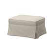 EKTORP - Footstool with storage, Kilanda light beige