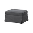 EKTORP - Footstool with storage, Hakebo dark grey