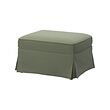EKTORP - Footstool with storage, Hakebo grey-green