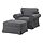 EKTORP - armchair and footstool, Hakebo dark grey | IKEA Indonesia - PE922914_S1