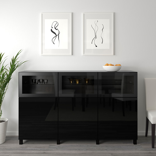 BESTÅ kombinasi penyimpanan dengan pintu