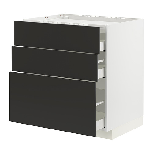 METOD/MAXIMERA base cab f hob/3 fronts/3 drawers
