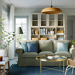 EKTORP - 3-seat sofa, Hakebo grey-green