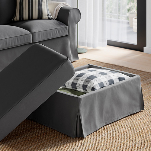 EKTORP footstool with storage