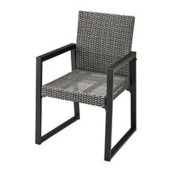 VÄRMANSÖ - Chair, outdoor, dark grey
