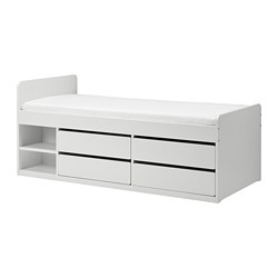 Smastad Loft Bed White Birch With Desk With 4 Drawers 90x0 Cm Ikea Indonesia