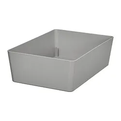KUGGIS - Kotak, abu-abu muda, 18x26x8 cm