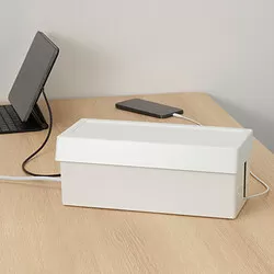 SÄTTING - Kotak pengatur kabel dengan penutup