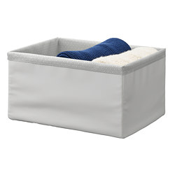 BAXNA - Organiser, grey/white, 26x34x18 cm