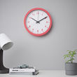 TJALLA - Wall clock, pink, 28 cm
