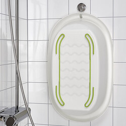 LÄTTSAM - Baby bath, white/green