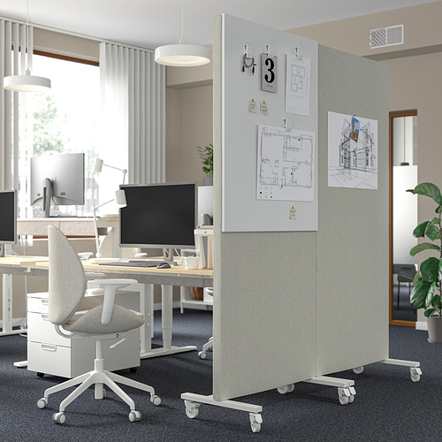 MITTZON acoustic screen f frame w castors