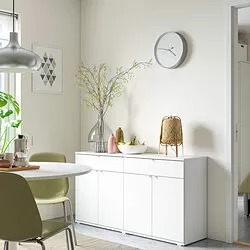 VIHALS - Lemari bufet, putih, 140x37x75 cm