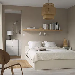 VIHALS - Rangka tempat tidur + 2 boks, putih/Luröy, 160x200 cm