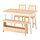 PERJOHAN/PINNTORP table with 2 chairs and bench