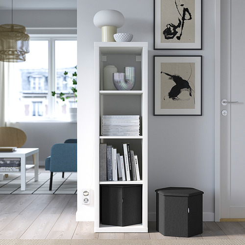KJUGE pouffe dengan penyimpanan