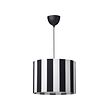 HAVSDJUP/RINGSTA - Pendant lamp, black/white, 42 cm