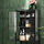 MOSSJÖN - glass-door cabinet with 2 doors, anthracite, 60x34x146 cm | IKEA Indonesia - PE923299_S1