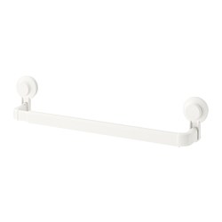 TISKEN - Towel rack with suction cup, white