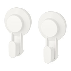 TISKEN - Hook with suction cup, white