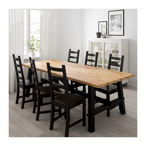 KAUSTBY/SKOGSTA table and 6 chairs, acacia/brownblack IKEA Indonesia