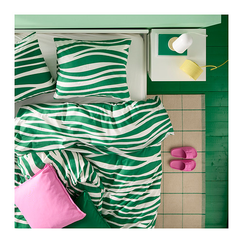 PORTLAKMÅLLA duvet cover and 2 pillowcases