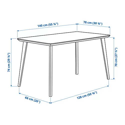 RÖNNINGE/LISABO table and 4 chairs