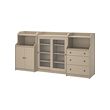 HAUGA - Storage combination, beige, 244x46x116 cm