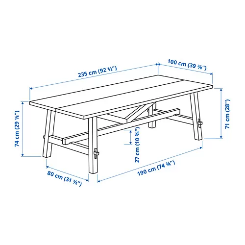 SKOGSTA Measurement Illustration