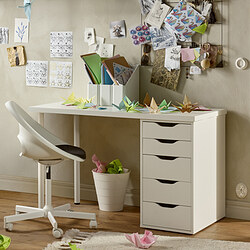 ALEX/LAGKAPTEN - Desk, white, 120x60 cm