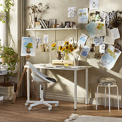 LAGKAPTEN/OLOV - Desk, white, 120x60 cm