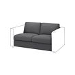 VIMLE - 2-seat section, Hallarp grey