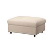 VIMLE - Footstool with storage, Hallarp beige