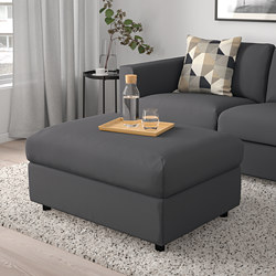 VIMLE - Footstool with storage, Hallarp grey