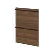 METOD - 2 fronts for dishwasher, Stensta dark brown ash veneer, 60 cm