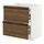 METOD/MAXIMERA - base cab f hob/2 fronts/3 drawers, white/Stensta dark brown ash veneer, 80x60x80 cm | IKEA Indonesia - PE951349_S1