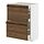 METOD/MAXIMERA - base cab with 2 fronts/3 drawers, white/Stensta dark brown ash veneer, 60x37x80 cm | IKEA Indonesia - PE951355_S1