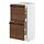 METOD/MAXIMERA - base cab with 2 fronts/3 drawers, white/Stensta dark brown ash veneer, 40x37x80 cm | IKEA Indonesia - PE951339_S1